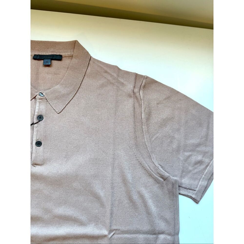 NWT John Varvatos Canon polo in worn mauve color Size XL - Picture 9 of 9